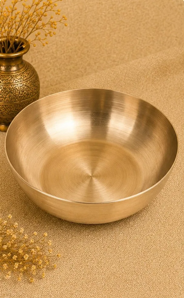 Pure kansa bowl with a brushed finish