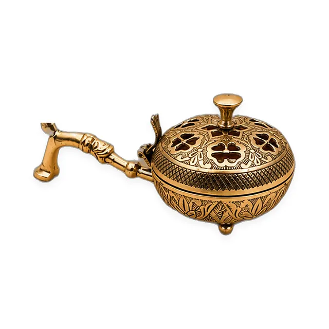 Brass Dhoop Dani – Fretwork — handcrafted brass