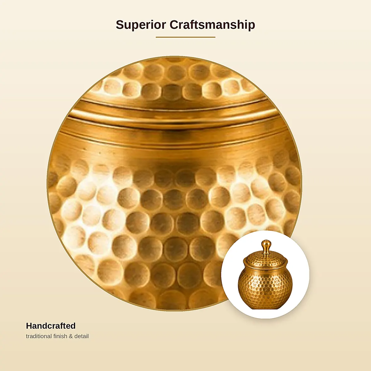 Pure Brass Ghee Pot – 250 ml · Set of 1 — view 4