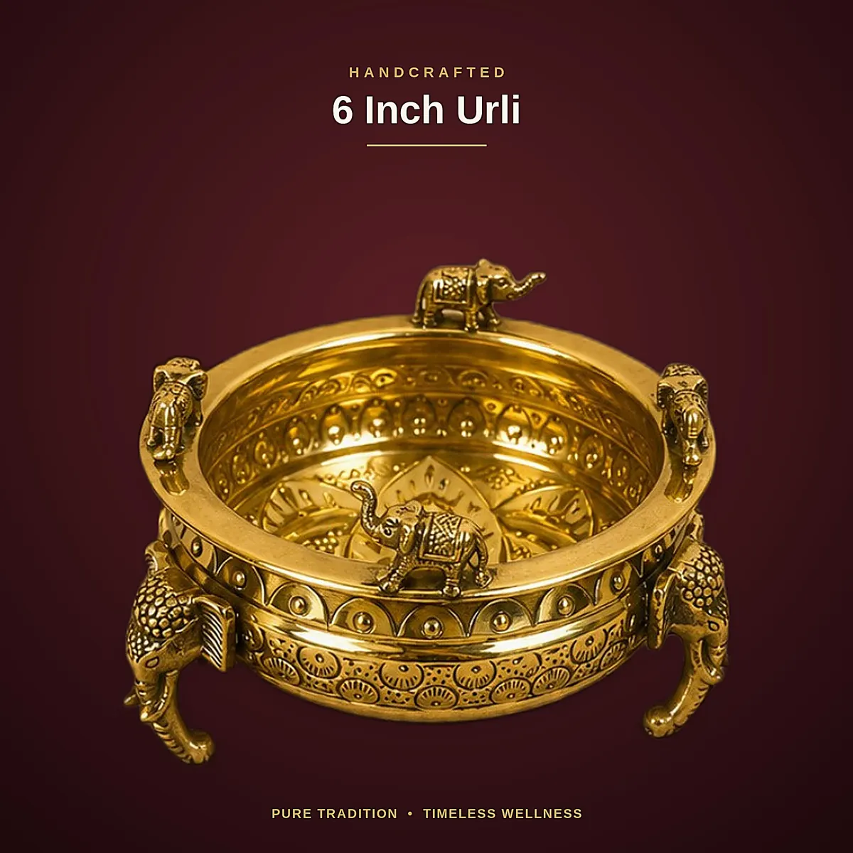 Brass Urli – 8 Inch — view 3