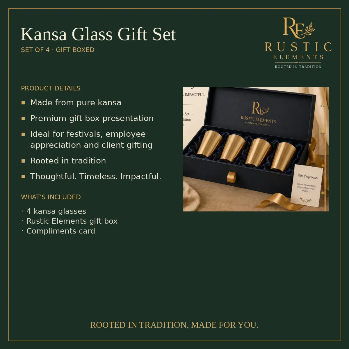 Kansa Glass Gift Set – Set of 4 · Gift Boxed — view 4