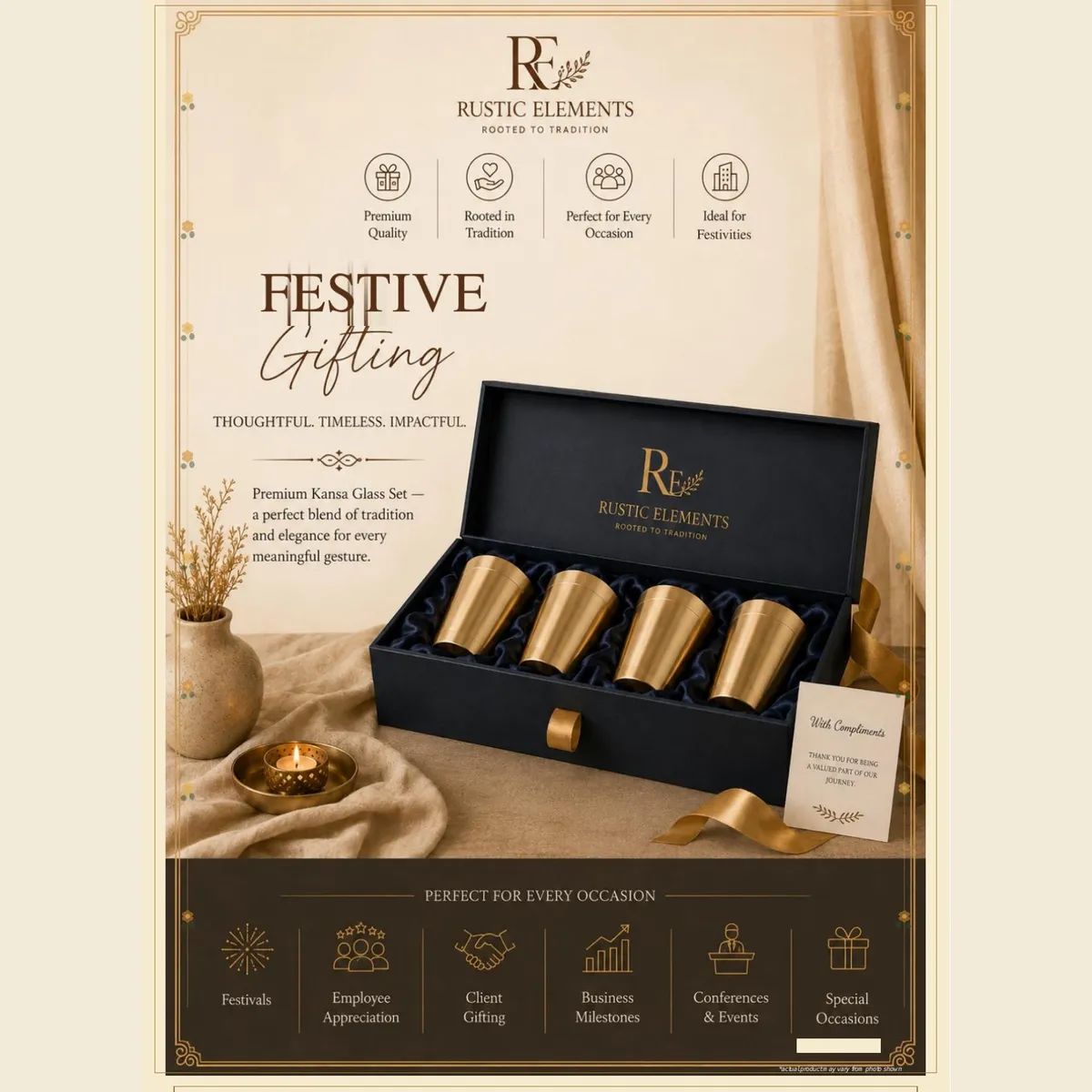 Kansa Glass Gift Set – Set of 4 · Gift Boxed — view 5